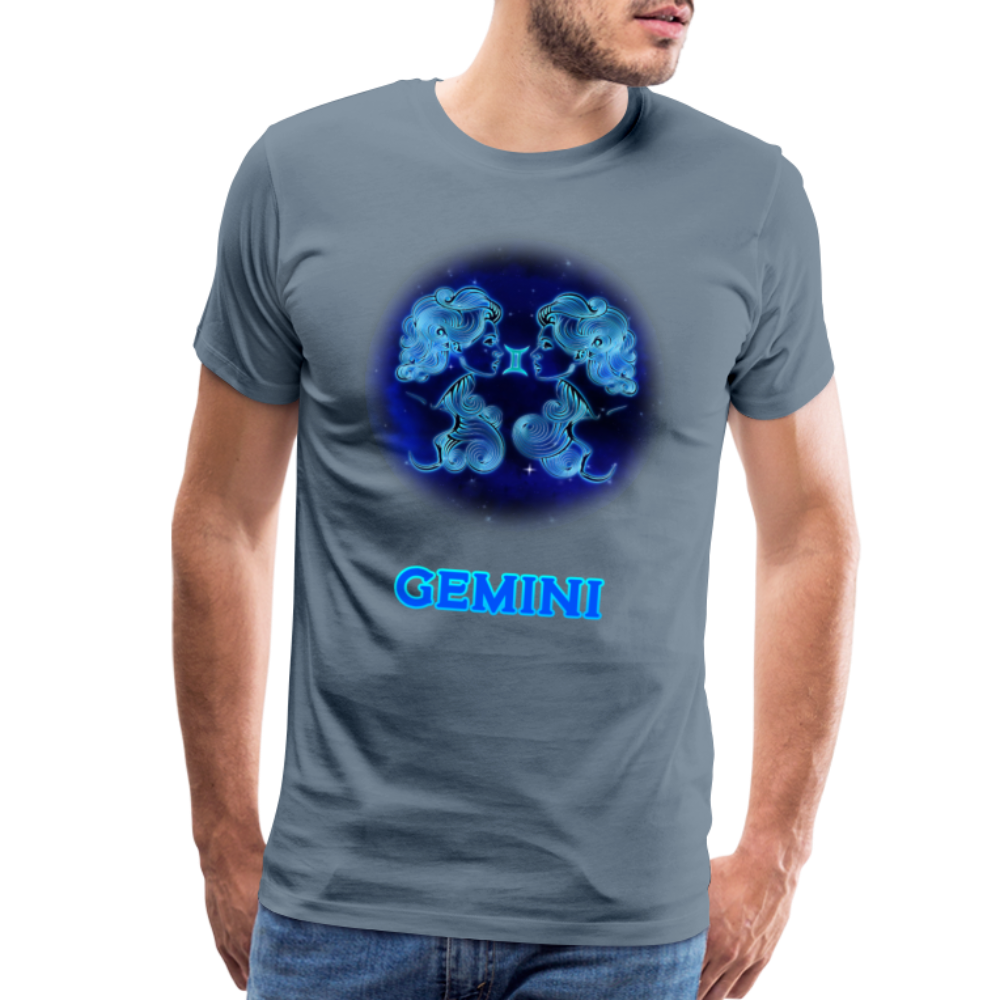 Men's Gemini Premium T-Shirt - steel blue