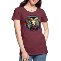 Thumbnail for Women’s Mosaic Aries Premium T-Shirt - heather burgundy