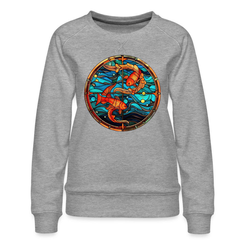 Women’s Mosaic Pisces Premium Sweatshirt - heather grey