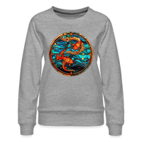 Thumbnail for Women’s Mosaic Pisces Premium Sweatshirt - heather grey