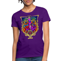 Thumbnail for Women's Cosmic Aries Design T-Shirt - purple