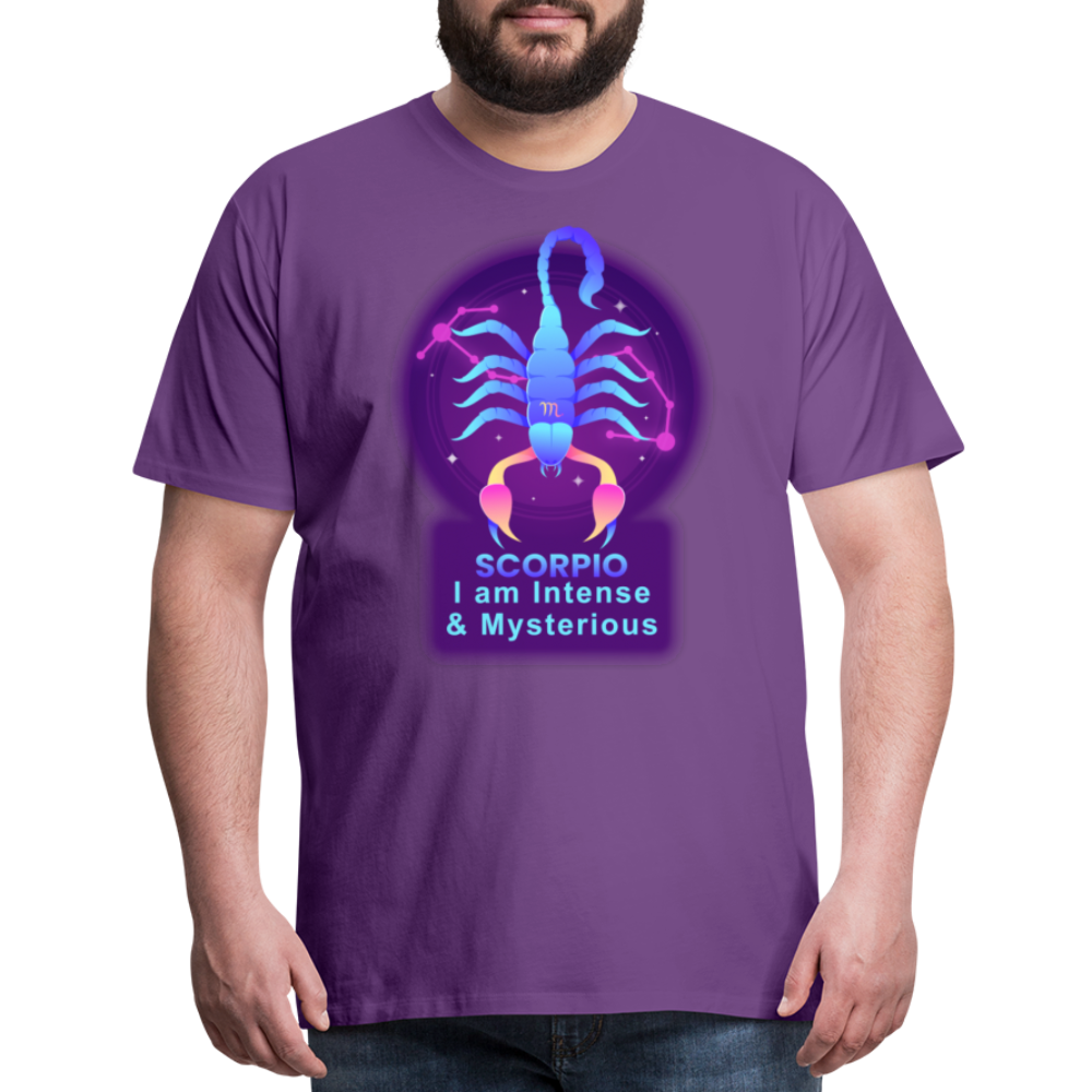 Men's Neon Scorpio Premium T-Shirt - purple