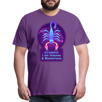 Thumbnail for Men's Neon Scorpio Premium T-Shirt - purple