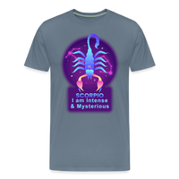 Thumbnail for Men's Neon Scorpio Premium T-Shirt - steel blue