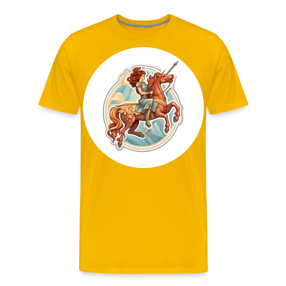 Men's Symbol Sagittarius Premium T-Shirt - sun yellow