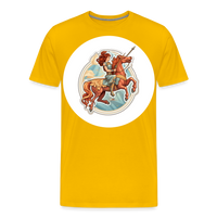 Thumbnail for Men's Symbol Sagittarius Premium T-Shirt - sun yellow