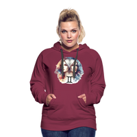 Thumbnail for Women’s Mythical Gemini Premium Hoodie - burgundy