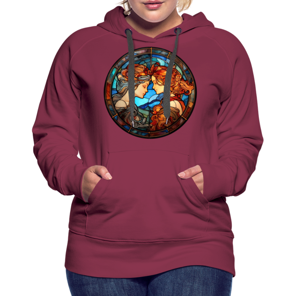 Women’s Mosaic Gemini Premium Hoodie - burgundy