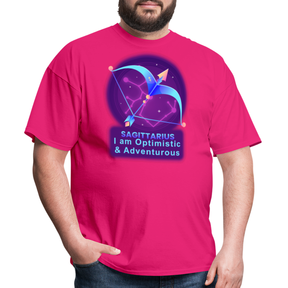 Men's Neon Sagittarius Classic T-Shirt - fuchsia