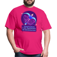 Thumbnail for Men's Neon Sagittarius Classic T-Shirt - fuchsia