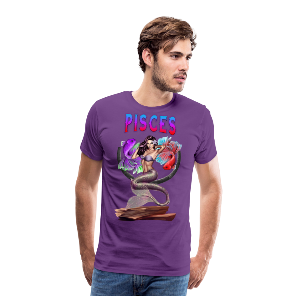 Men's Astral Pisces Premium T-Shirt - purple