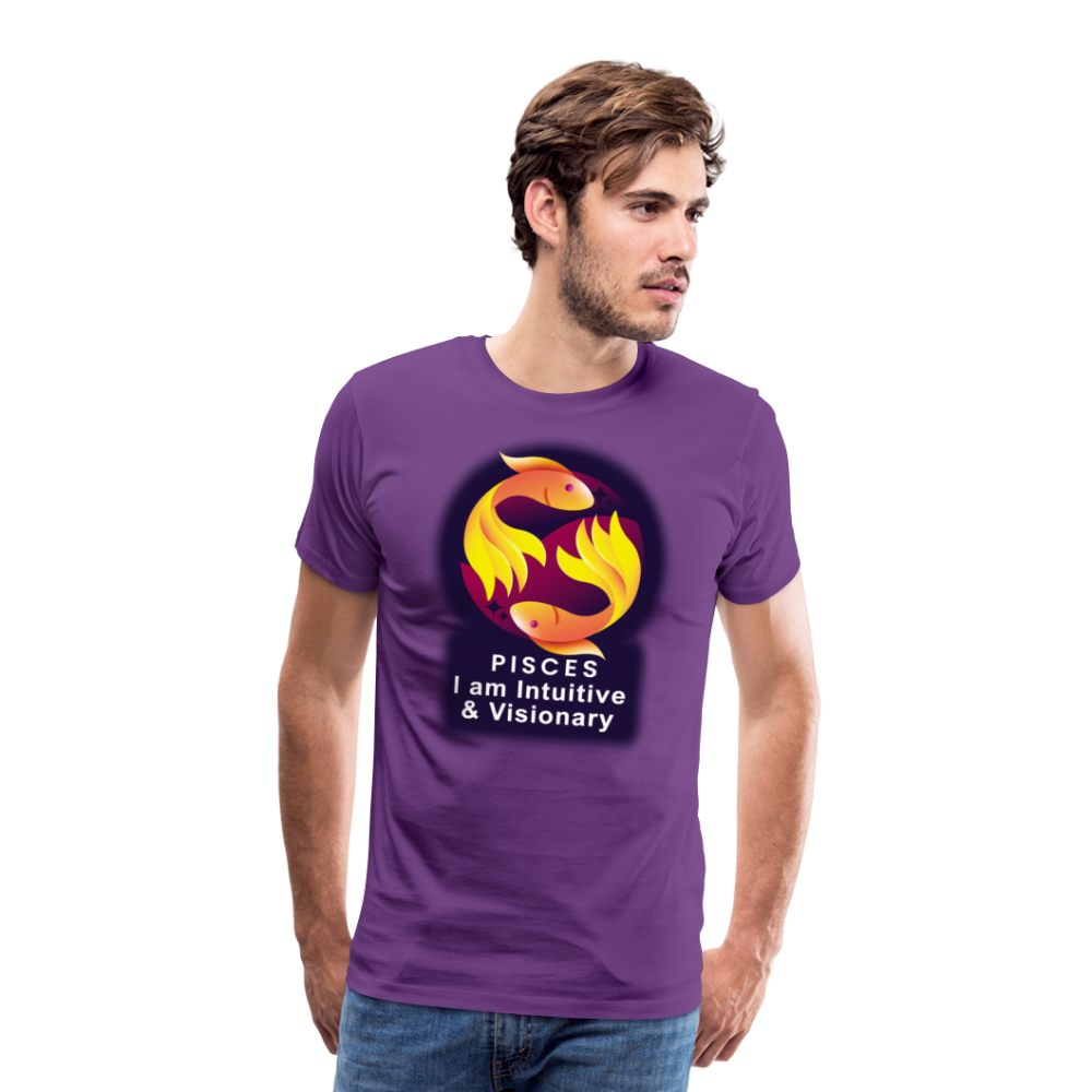 Men's Glow Pisces Premium T-Shirt - purple