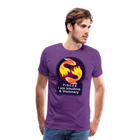 Thumbnail for Men's Glow Pisces Premium T-Shirt - purple