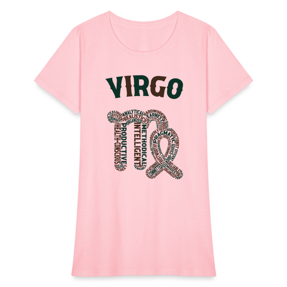 Women's Power Words Virgo T-Shirt - pink