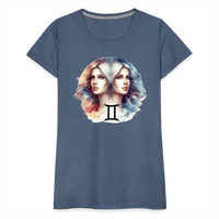 Thumbnail for Women’s Mythical Gemini Premium T-Shirt - heather blue