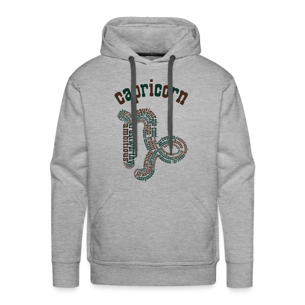 Men's Power Words Capricorn Premium Hoodie - heather grey