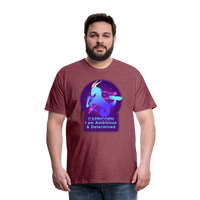 Thumbnail for Men's Neon Capricorn Premium T-Shirt - heather burgundy