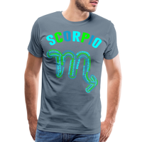 Thumbnail for Men's Power Words Scorpio Premium T-Shirt - steel blue