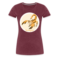 Thumbnail for Women’s Mosaic Scorpio Premium T-Shirt - heather burgundy