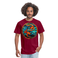 Thumbnail for Men's Mosaic Pisces Classic T-Shirt - burgundy