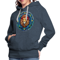 Thumbnail for Women’s Mosaic Leo Premium Hoodie - heather denim