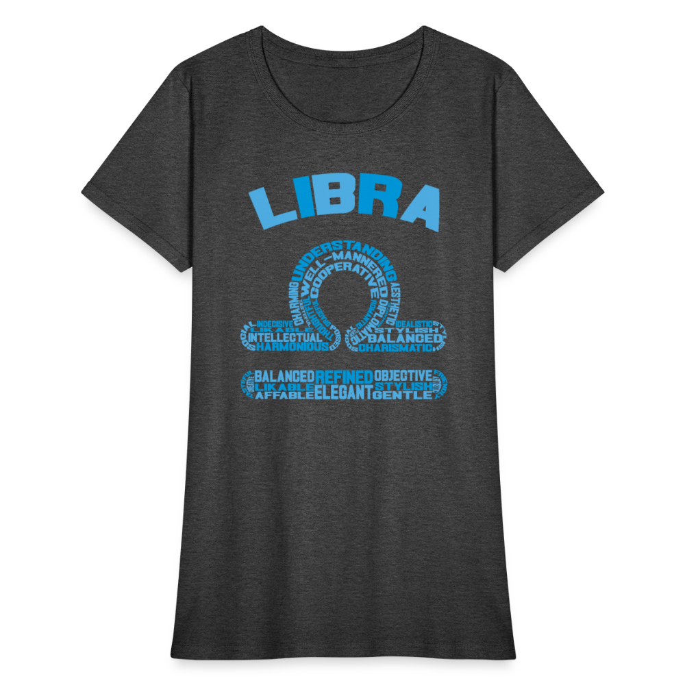 Women's Power Words Libra T-Shirt - heather black