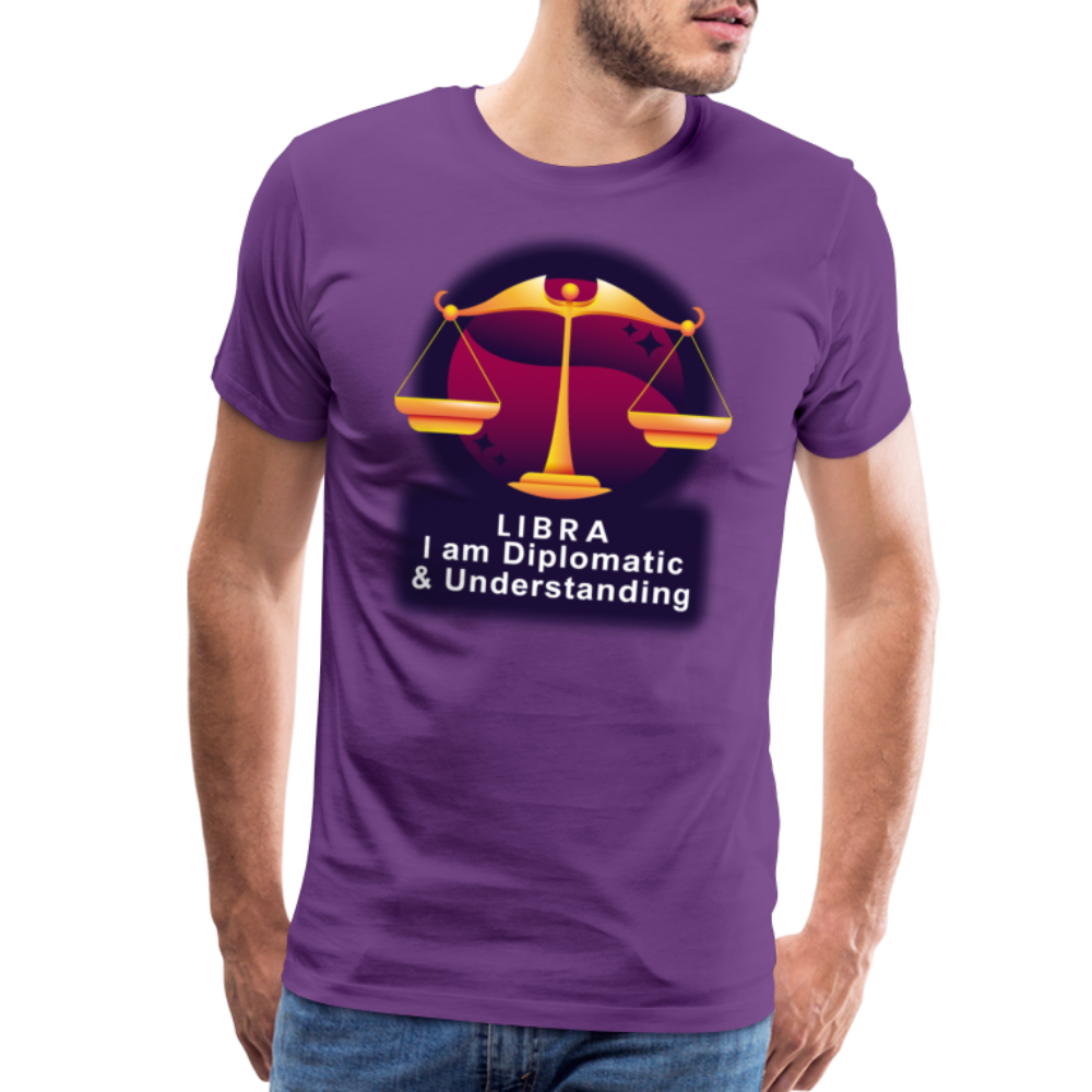 Men's Glow Libra Premium T-Shirt - purple