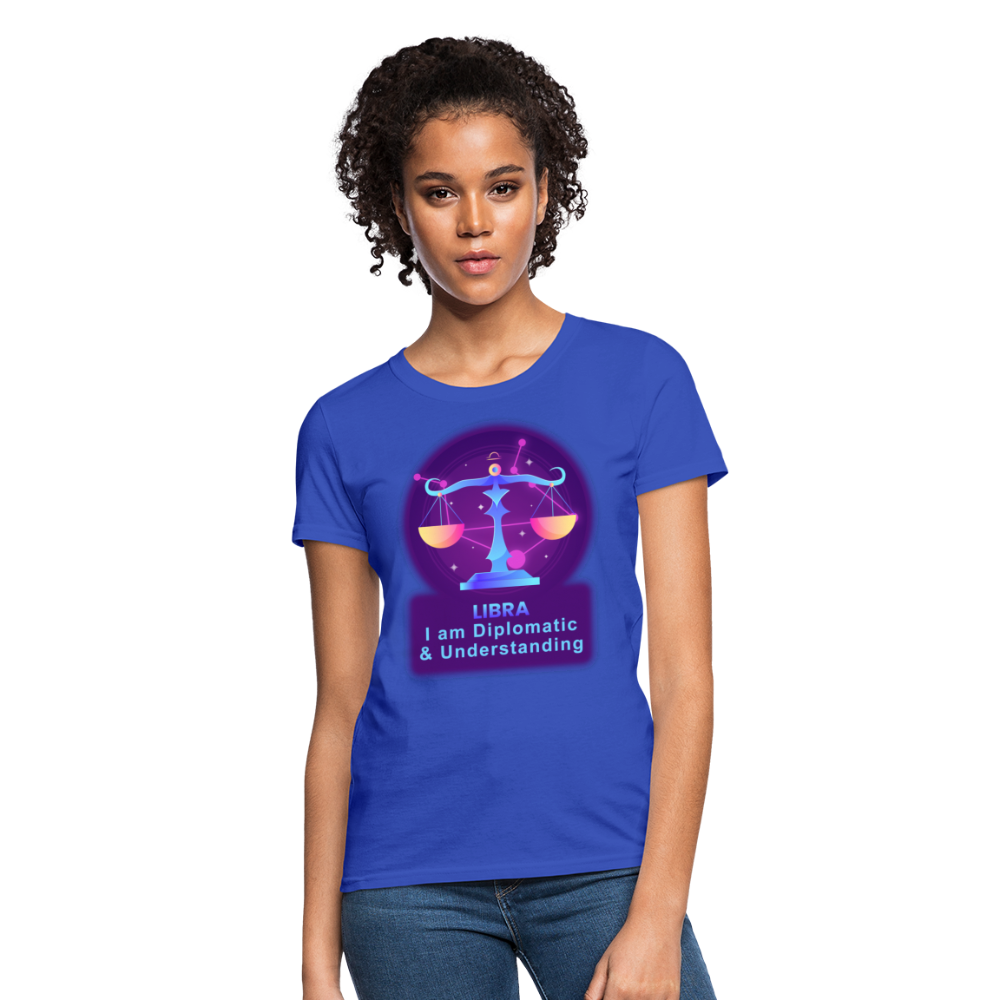 Women's Neon Libra T-Shirt - royal blue