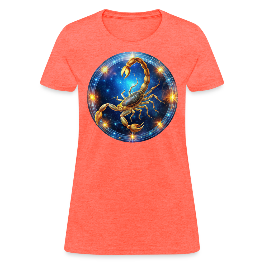 Women's Mystic Scorpio T-Shirt - heather coral