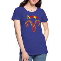 Thumbnail for Women's Power Words Aries Premium T-Shirt - royal blue