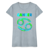 Thumbnail for Women's Power Words Cancer Premium T-Shirt - heather ice blue