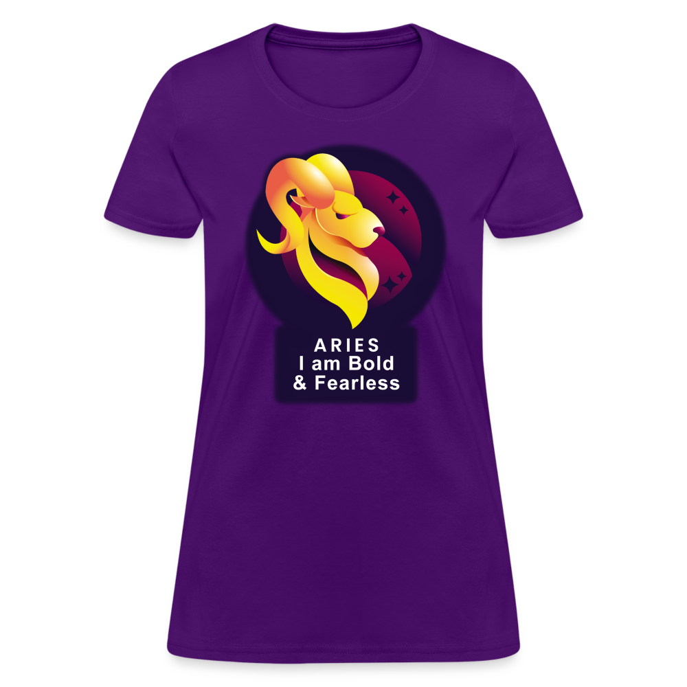 Women's Glow Aries T-Shirt - purple