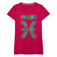 Thumbnail for Women's Power Words Pisces Premium T-Shirt - dark pink