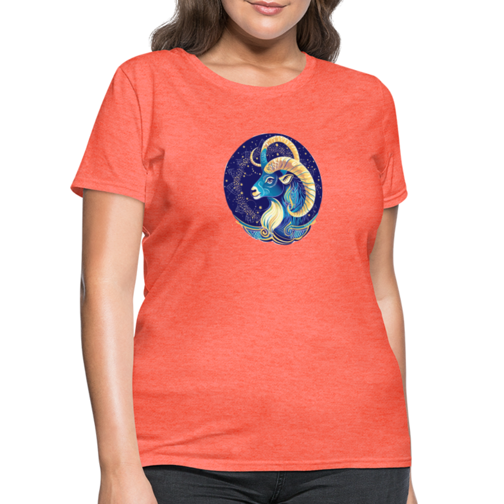 Women's Mythical Capricorn T-Shirt - heather coral