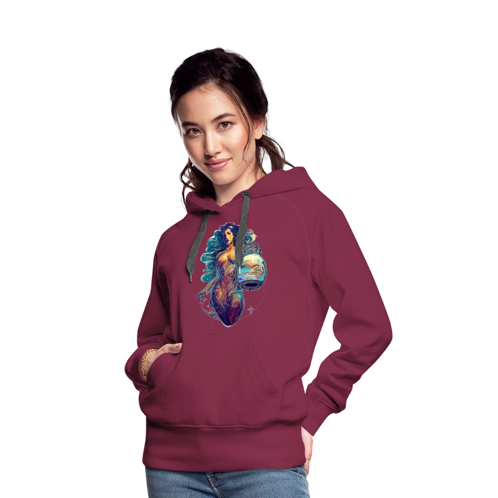 Women’s Mythical Aquarius Premium Hoodie - burgundy