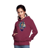 Thumbnail for Women’s Mythical Aquarius Premium Hoodie - burgundy