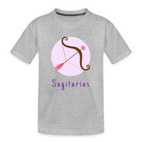 Thumbnail for Kid’s Astro Toon Sagittarius Premium Organic T-Shirt - heather gray