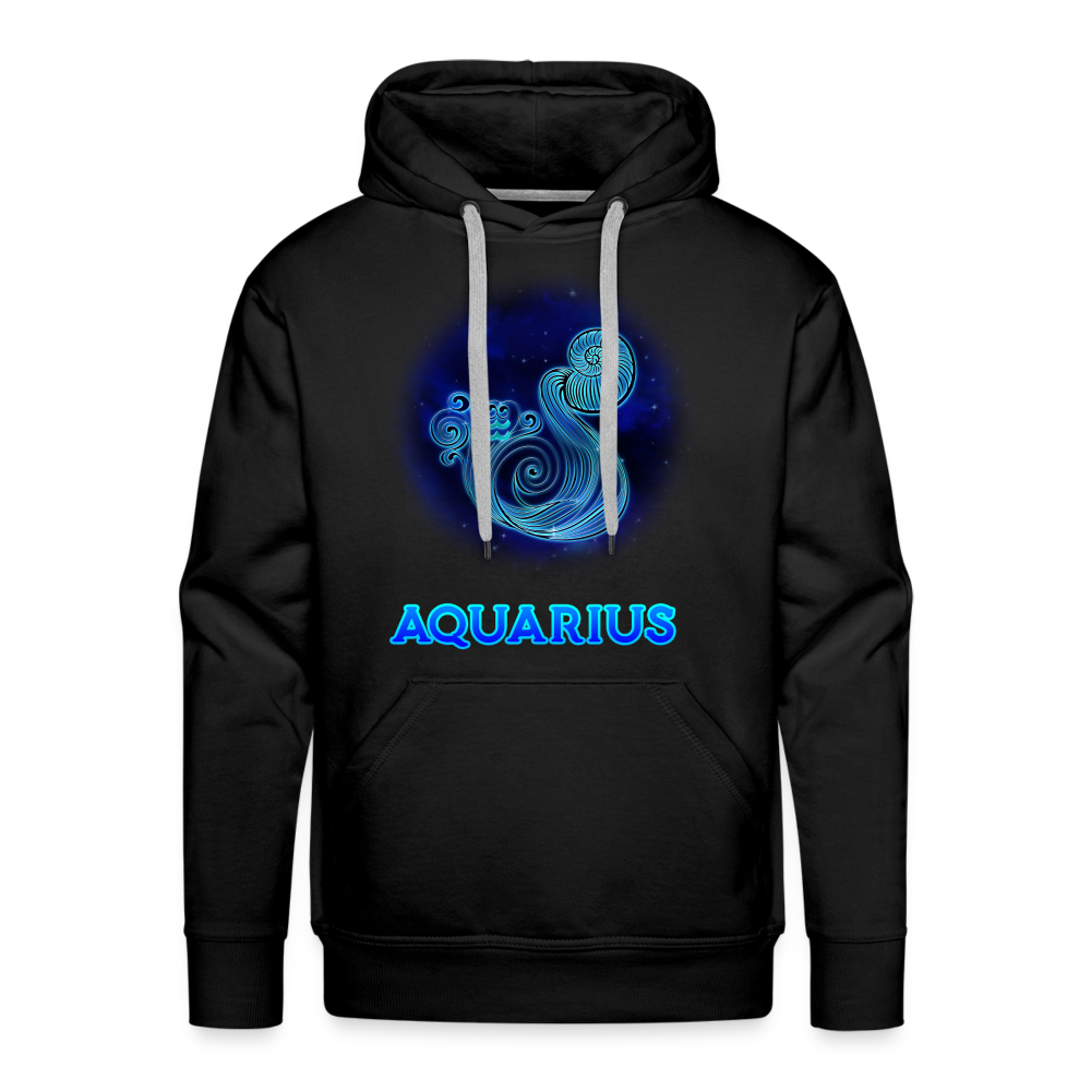 Men’s Aquarius Premium Hoodie - black