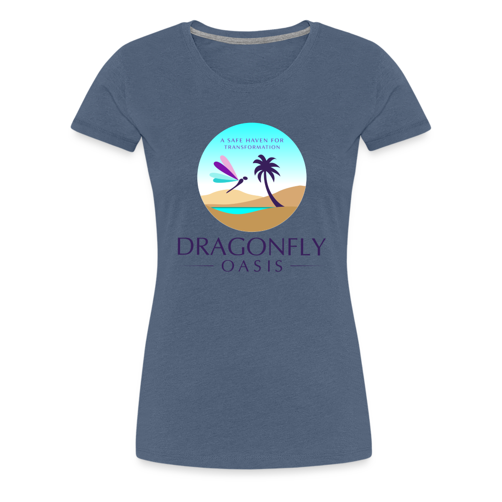 Women's Dragonfly Oasis V.1 Premium T-Shirt - heather blue