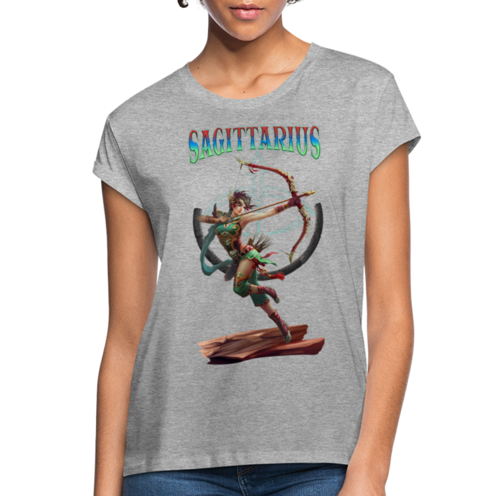 Women's Astral Sagittarius Relaxed Fit T-Shirt - heather gray