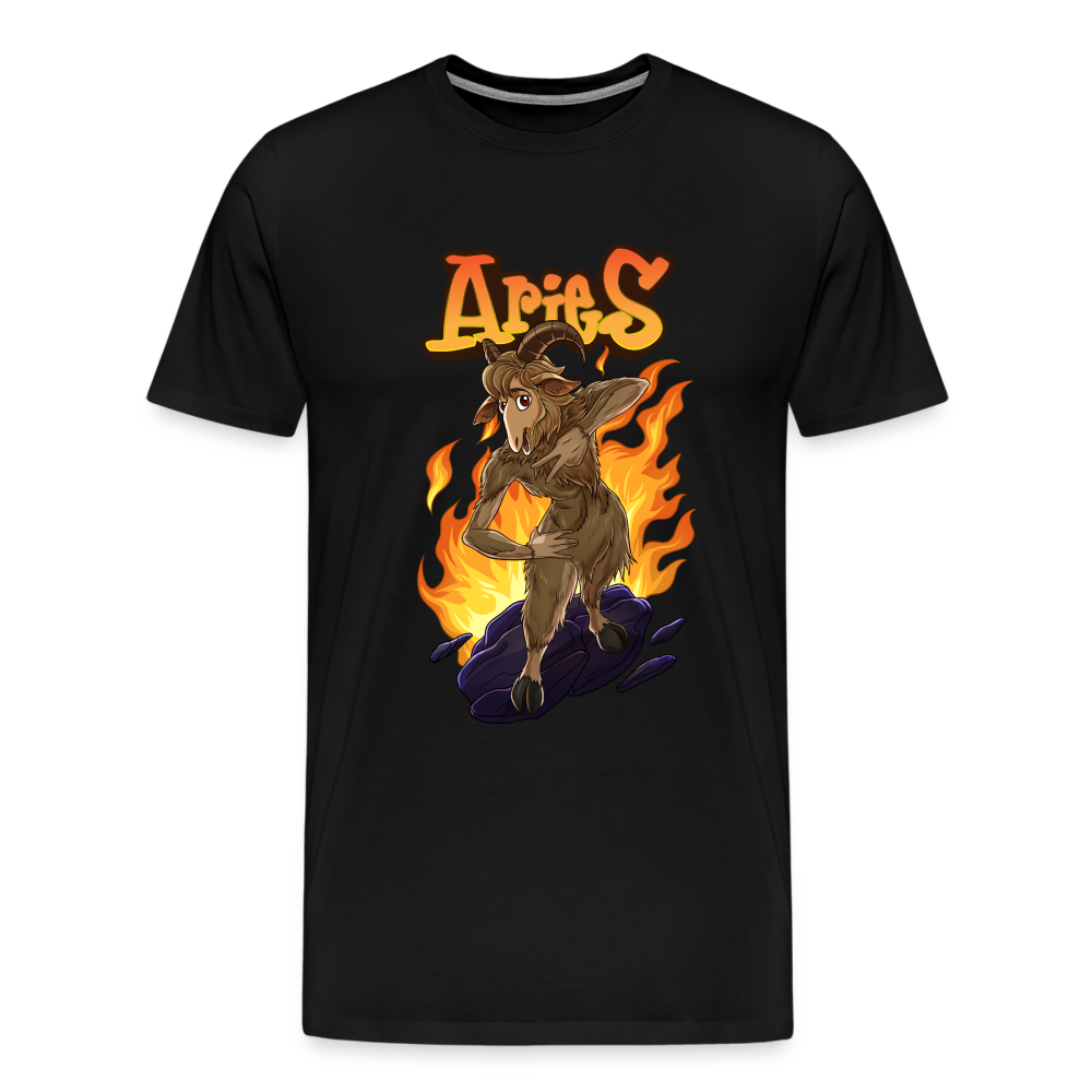 Men's Fiery Aries Premium T-Shirt - black