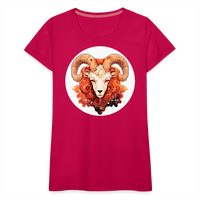 Thumbnail for Women’s Symbol Aries Premium T-Shirt - dark pink