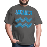 Thumbnail for Men's Power Words Aquarius Classic T-Shirt - charcoal