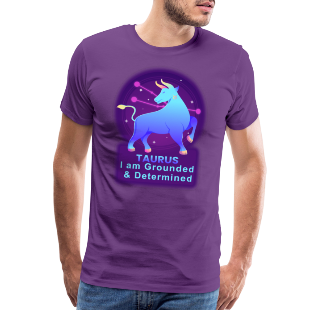 Men's Neon Taurus Premium T-Shirt - purple