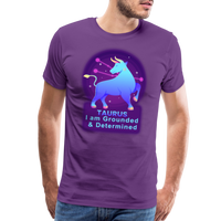 Thumbnail for Men's Neon Taurus Premium T-Shirt - purple