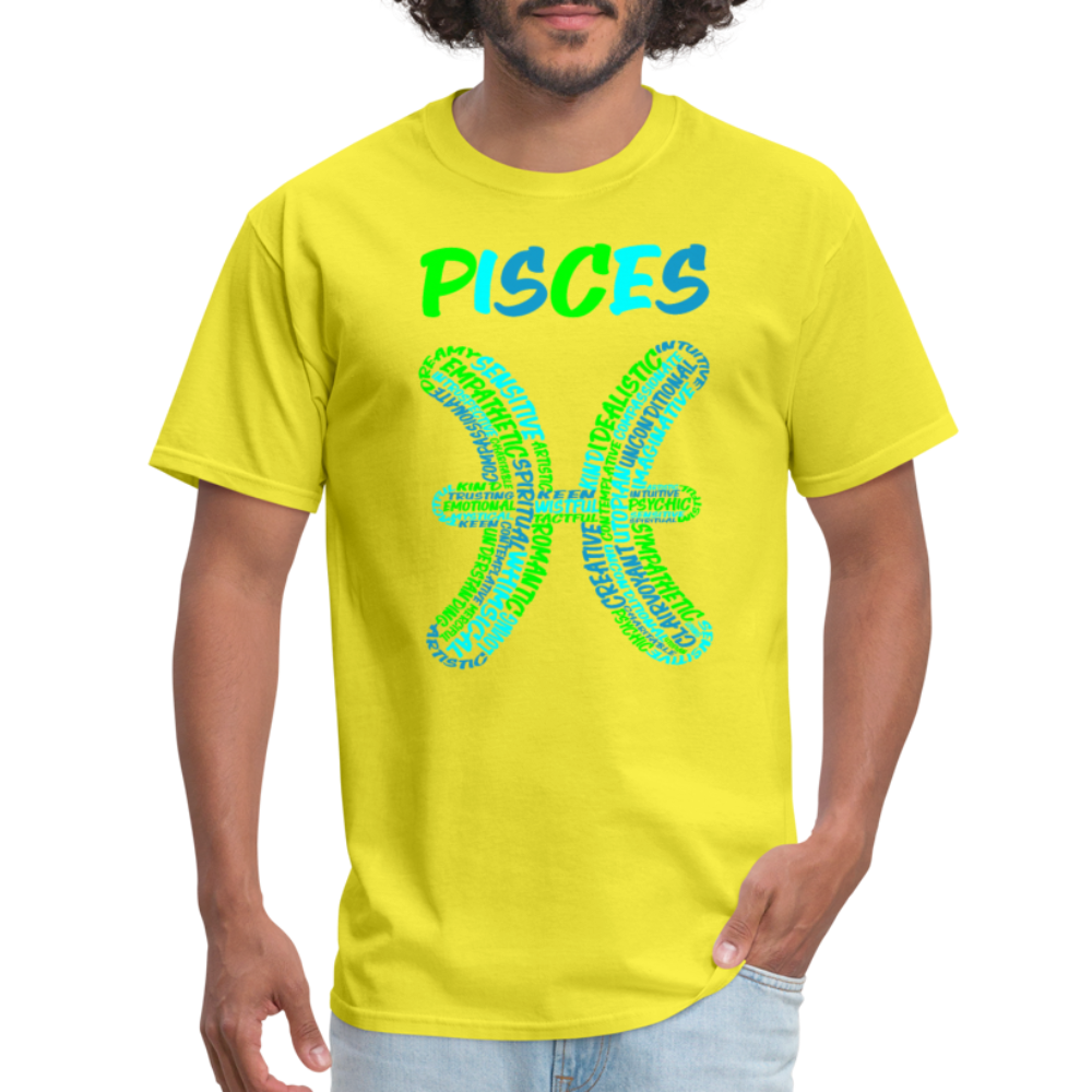 Men's Power Words Pisces Classic T-Shirt - yellow