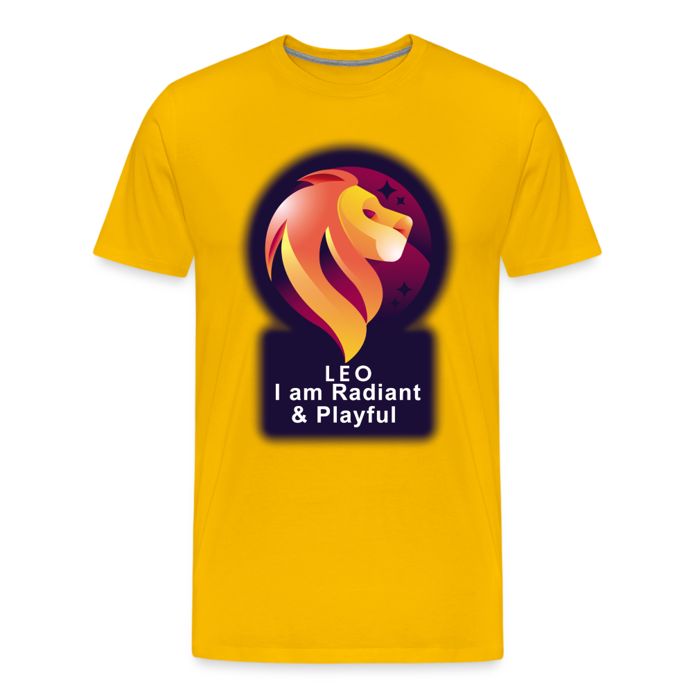 Men's Glow Leo Premium T-Shirt - sun yellow