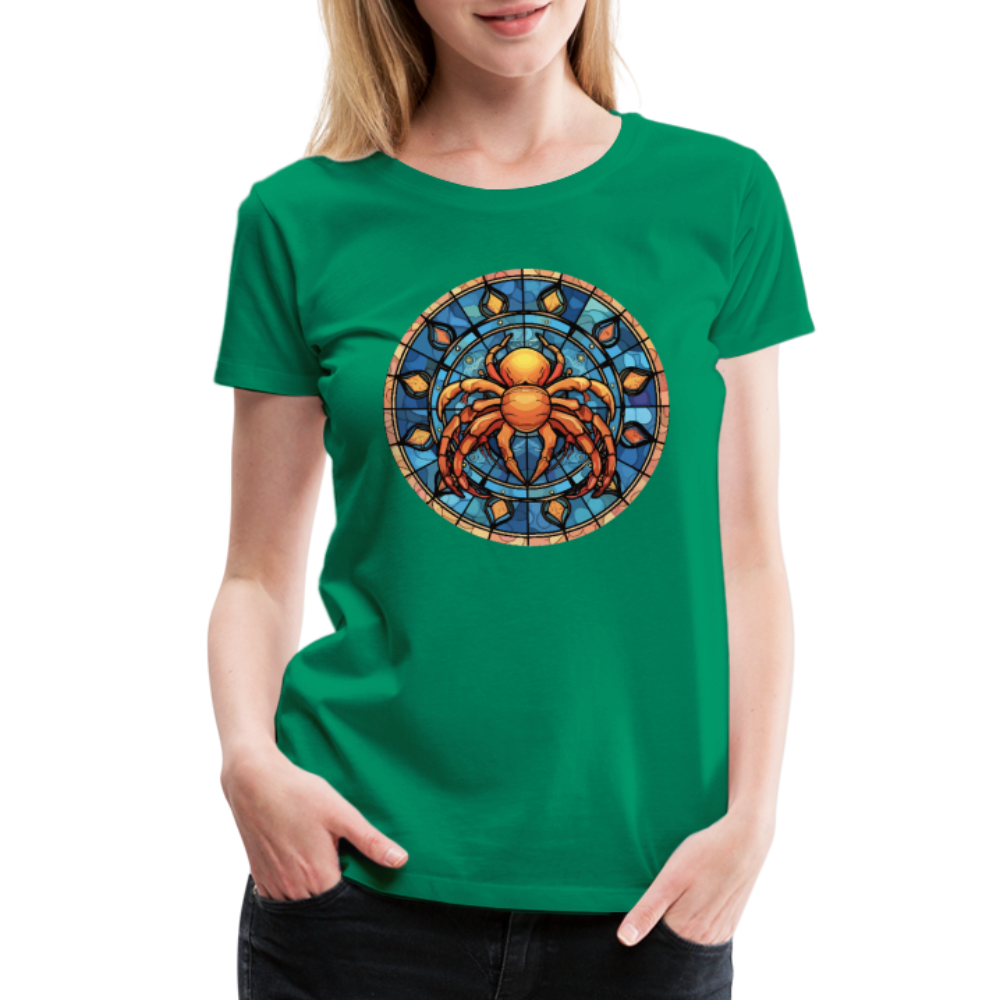 Women’s Mosaic Cancer Premium T-Shirt - kelly green