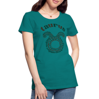 Thumbnail for Women's Power Words Taurus Premium T-Shirt - teal