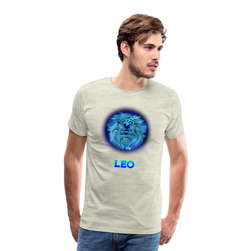 Men's Leo Premium T-Shirt - heather oatmeal